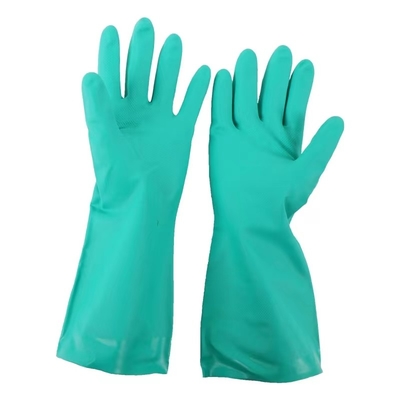 13 van het Handschoenen Groene duim Nitril die voor Chemische Behandelingstroep 33cm voeren