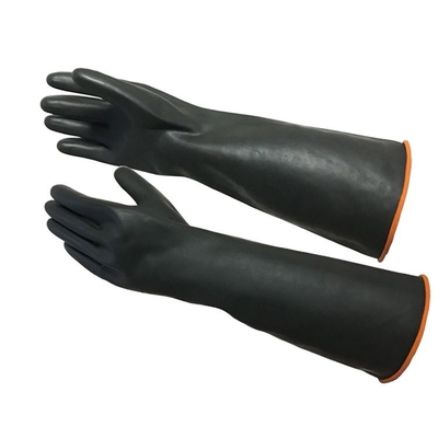 Het dik maken van Op zwaar werk berekende Rubberhand Gloves 45CM Bijeengekomen Buitengewoon lange Rubberhandschoenen