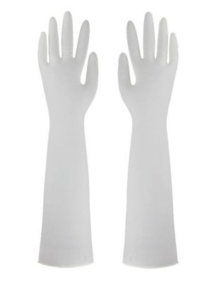 Poedervrije 400 mm wegwerp-nitrilhandschoenen met oliebestendigheid, perfect voor laboratoriumtests en voedselbereiding