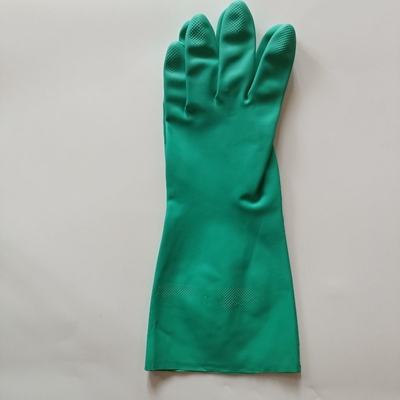 18 Mil Chemical Gloves Nitrile Industrial Handschoen van het het Werk de Gebruik Bijeengekomen Voerende Nitril