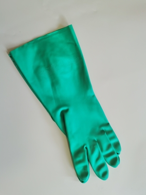 18 Mil Green Nitrile Glove Heat-Chemisch Bestand Handschoenennitril van het Weerstandshuishouden