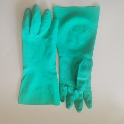 33Cm Groene Nitrilhandschoen Houshold 15 Mil Chemical Resistace Kitchen Use