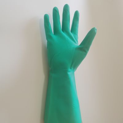 Van de het Nitrilhandschoen van XXL 18mil de Groene Chemische Bestand Handschoenen Antifrictie