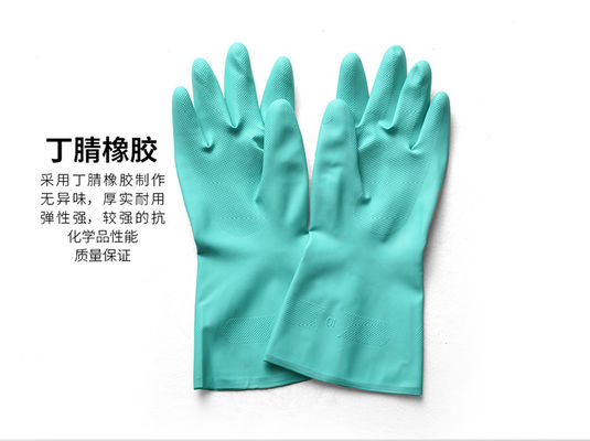 33 CM Lange Ambidextreuze Groene Nitril Handschoen voor Industriële Veiligheidseisen