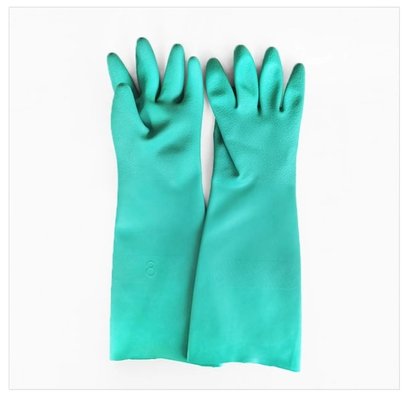 22 Bestand Mil Green Nitrile Glove Solvent isoleert Olie 18 Duim Bijeengekomen Voerings