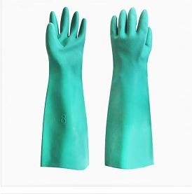 18 Duim 45CM Groene Nitril Chemische Bestand Handschoenen 22 Mil Restaurant Nitrile Gloves