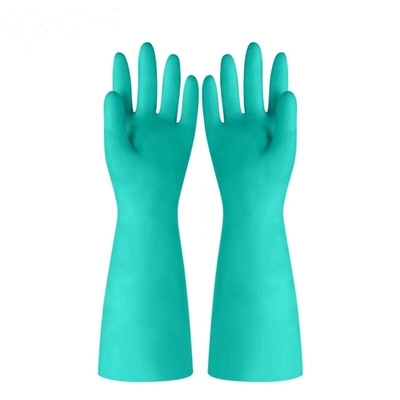 het Nitril Chemische Bestand Handschoenen 45CM van 22mil Unflocked Industrieel Gebruik