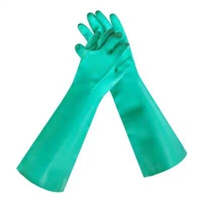 van 22mil Unflocked Groene XL XXL Op zwaar werk berekende het Nitrilhandschoenen van het de Handschoenennitril