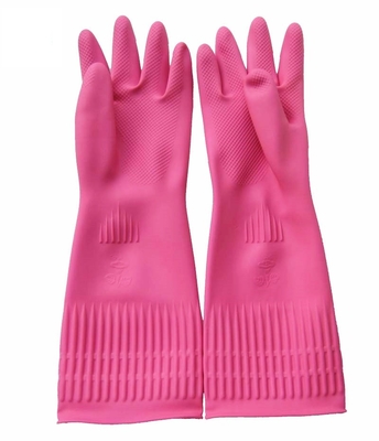 100G/Pair keuken het Schoonmaken Handschoenen Antilekkage 38CM Latex Gevoerde Handschoenen