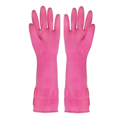 100G/Pair keuken het Schoonmaken Handschoenen Antilekkage 38CM Latex Gevoerde Handschoenen