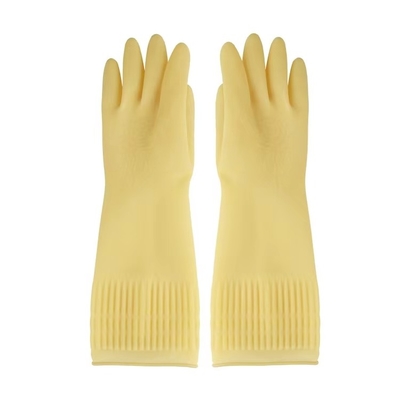 De anti Gevoerde Lekkagetroep Gloves Natuurlijk Latex 380mm Buitengewoon lange Schotelhandschoenen