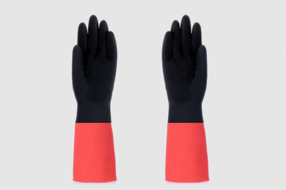 Dishwashing van de de Handschoen Oplosbare Weerstand Bijeengekomen Voering van het Latexhuishouden Natuurlijke het Latexhandschoen