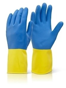 Het Huishouden van het Biolorlatex Gloves Troep Gevoerde Keukendishwashing Rubberhandschoenen