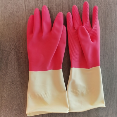 De Handschoen die van het het Latexhuishouden van de punctuurpreventie Chemische Bestand Latexhandschoenen dik maakt
