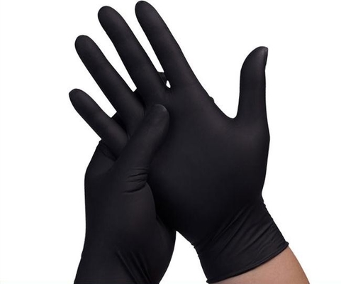 De beschikbare Zwarte Dienst van het Nitrilvoedsel Gloves Industrieel Gebruik 9 Duim