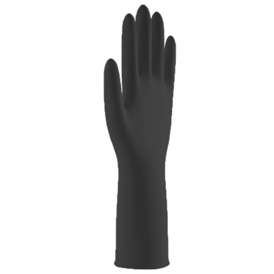 Duurzame Zwarte Beschikbare Nitrilhandschoen 30CM de Zwarte Medline-Handschoenen van het Nitrilexamen