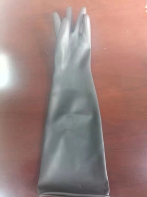 Het dik maken van Buitengewoon lang Manchetlatex Gloves 60Cm XL Troep Gevoerde Latexhandschoenen