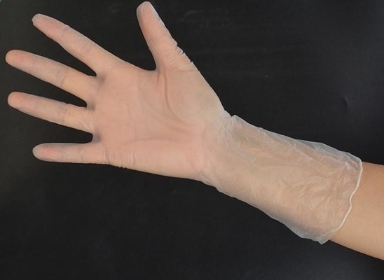 Het industriële Beschikbare Vinyl Vrije Poeder Gloves de Grote 240MM Vinylbrandkast van het Handschoenenvoedsel
