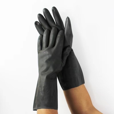Zwarte Neopreen Chemische Bestand Handschoenen 13 Duim Alcohol Bestand