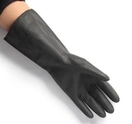 Op zwaar werk berekende Neopreen Chemische Handschoenen 13 Duim Industriële Neopreen Gesneden Bestand Handschoenen