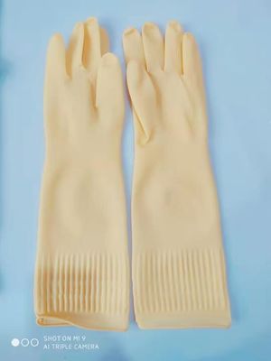 Geen poeder extra lange manchet latex handschoenen 15 inch lengte 100 gram per paar Palmdikte