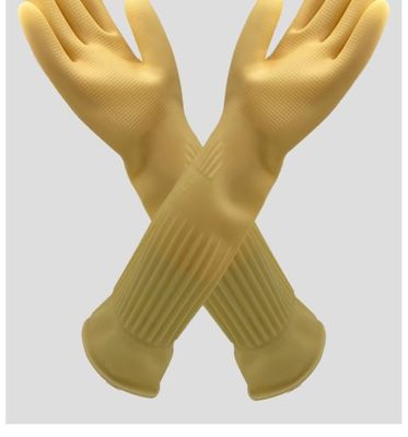 Kleine maat extra lange manchet latex handschoenen wegwerpbaar en waterdicht