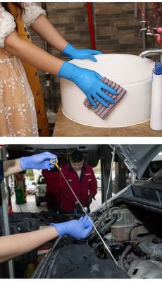 Vinylhandschoen voor éénmalig gebruik, lengte van 9 inch, getextureerde grip, ideaal voor medische, industriële en voedselverwerkingstoepassingen
