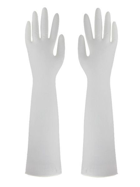 Dikte 4 tot 6 Mil Oliebestendige handschoenen 50 stuks Pakket Beschermende 16 inch wegwerp nitrilhandschoenen voor het hanteren van olie en industriële chemicaliën