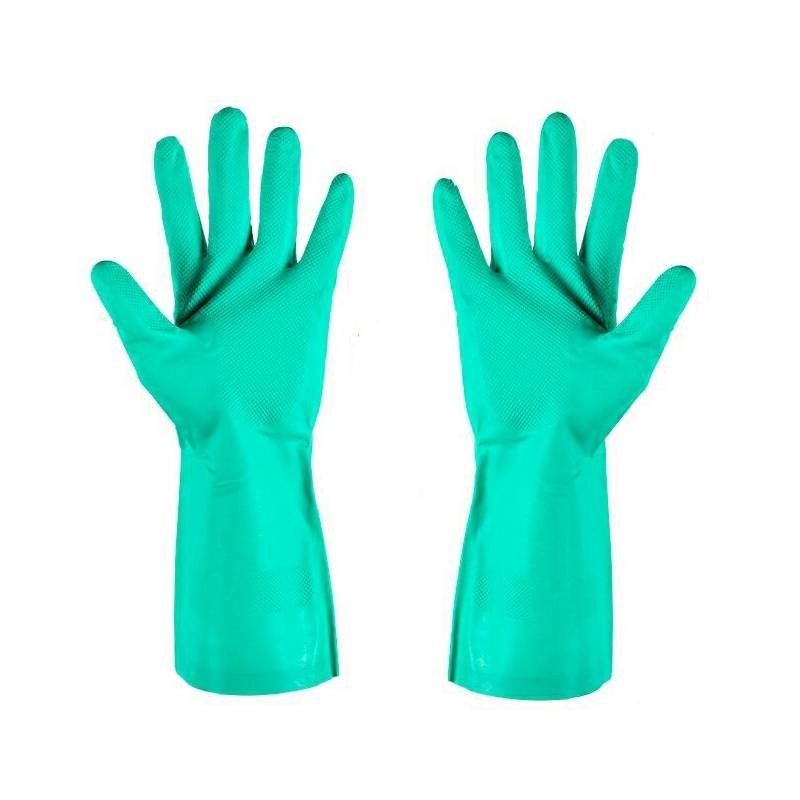 Groen nitrilhandschoen zonder latex Industrieel werk Sterke beschermende handschoenen Ideaal voor productie- en assemblagelijnen